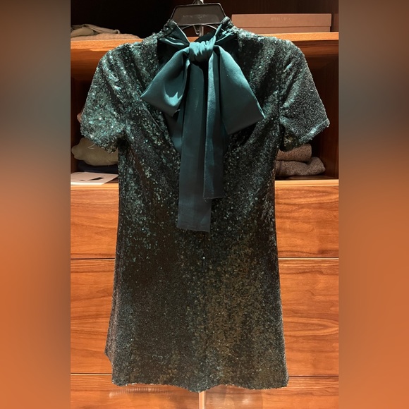 Staud Ilana Emerald Green Sequin Mini Dress XS - Picture 7 of 12
